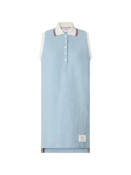 Rochie mini Thom Browne fără mâneci albastru