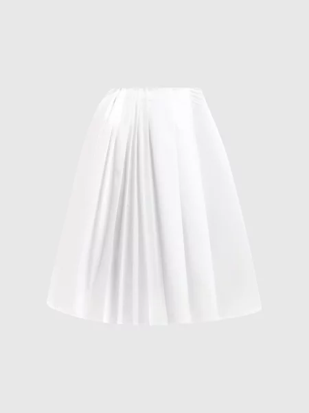 Спідниця з плісуванням Christian Dior біла