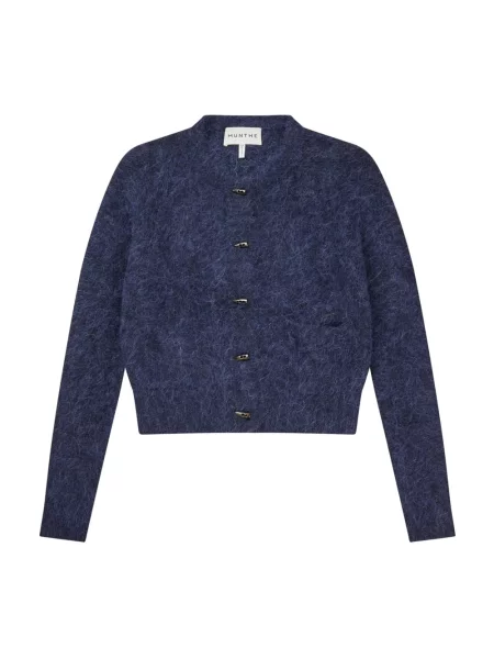 Dzianinowy sweter Munthe niebieski