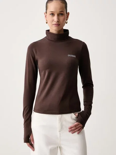 Guess Bluza Temno rjava