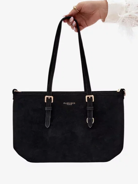 Geantă shopper Flora & Co din piele negru
