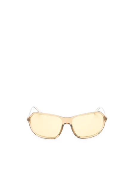 Okulary przeciwsłoneczne Jacquemus w geometryczne wzory brązowe