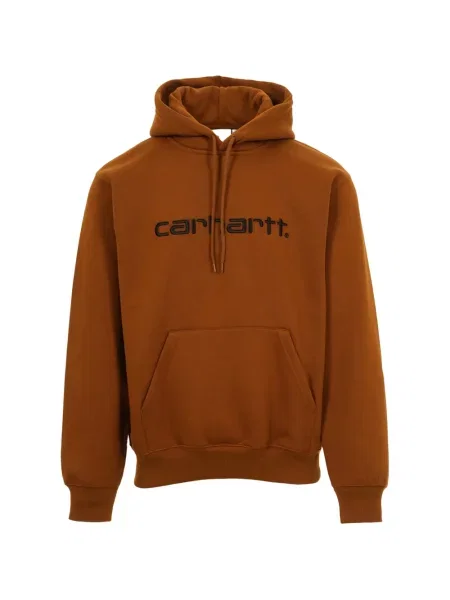 Hanorac cu glugă Carhartt Wip cu glugă maro