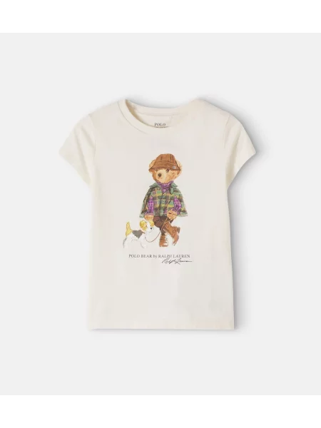 Polo Ralph Lauren tricou pentru copii din alb