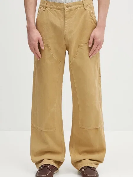 Pantaloni Ambush din canvas bej