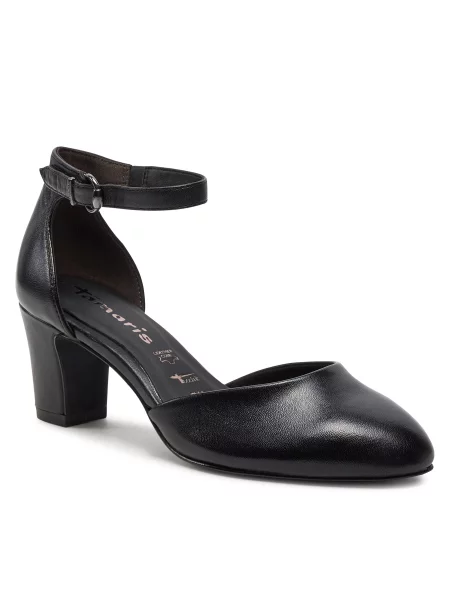 Nizki čevlji Tamaris Black Leather črna