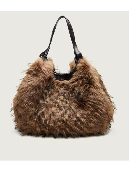 GIANNI CHIARINI Geantă shopper Dua | shearling maro