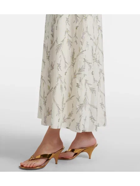 Rochie Veronica Beard de mătase alb