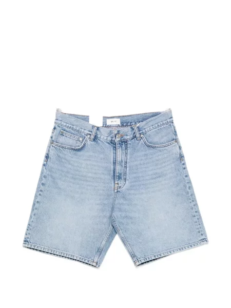 Cu centură pantaloni scurți Nn07 albastru