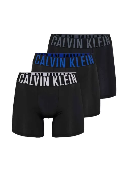 Bokserki Calvin Klein Trunk 3 pary black bodies/turbulence/white/iridescent czarne