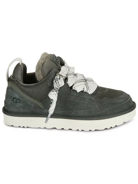 UGG Sneakers LOWMEL cu adaos de lână | shearling | piele întoarsă negru
