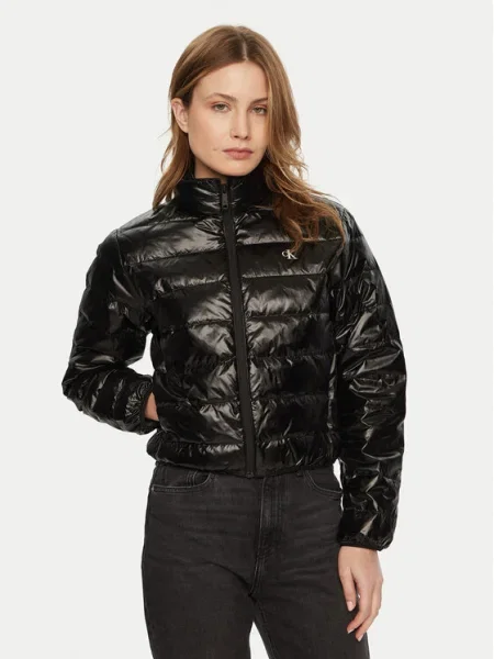 Calvin Klein Jeans Vatovaná bunda čierna