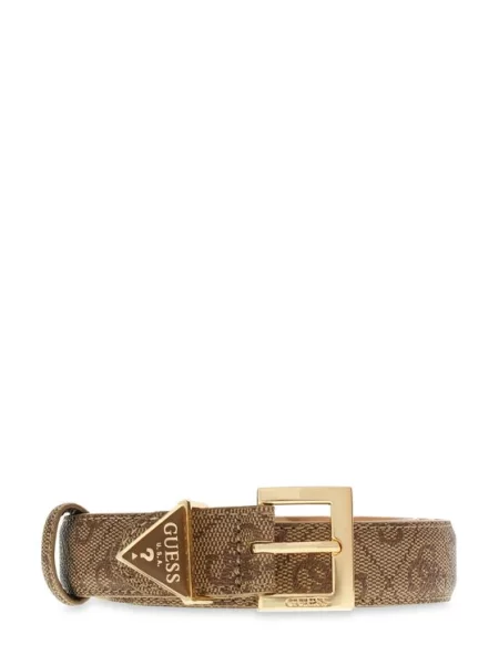 Ремінь Guess з ремінцями коричневий
