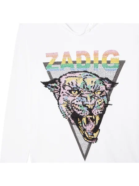 Tricou copii Zadig & Voltaire alb