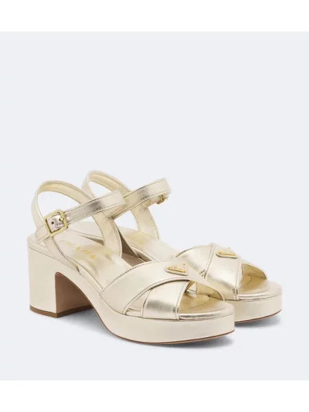 Sandale Prada din piele cu platformă