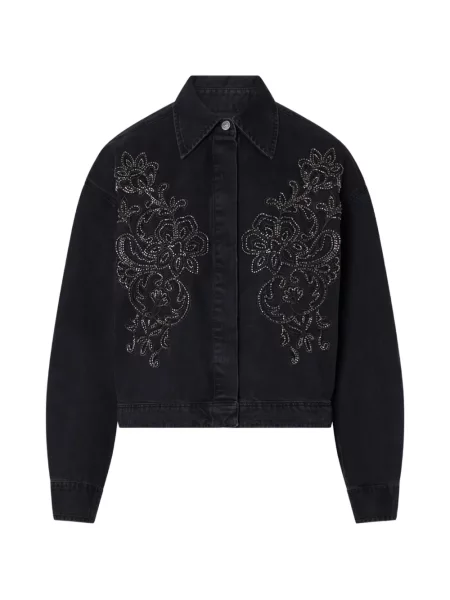 Cămașă de blugi Liu Jo cu broderie negru