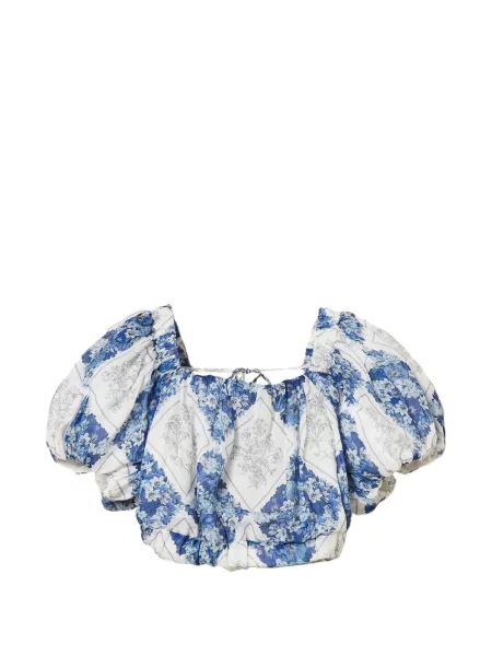 Bluză Twinset cu model floral cu imagine alb