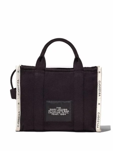 Žakárová malá kabelka Marc Jacobs černá