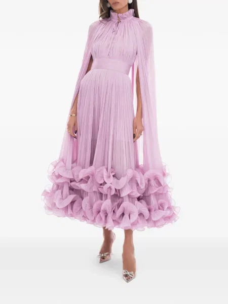 Rochie Ana Radu plisată de costum roz