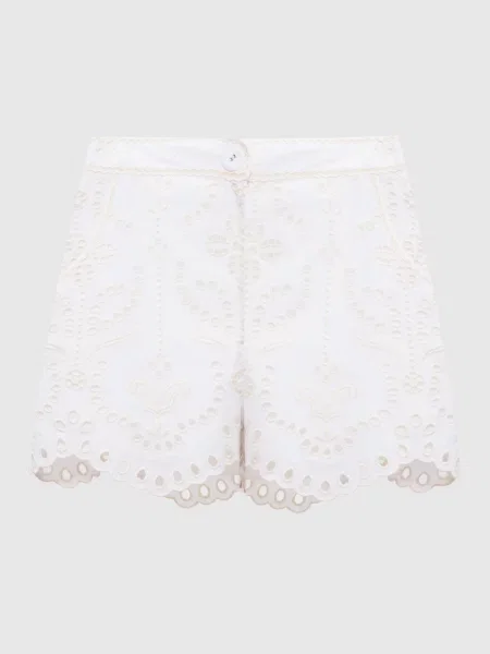 Шорти Mason з льоном з вишивкою Charo Ruiz білі
