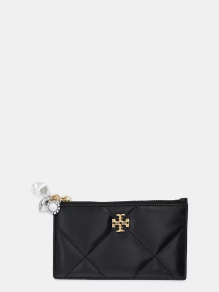 Tory Burch portofel de piele Kira Diamond negru