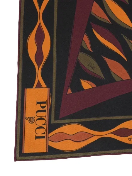 Fular Pucci cu imagine cu imprimeu geometric roșu