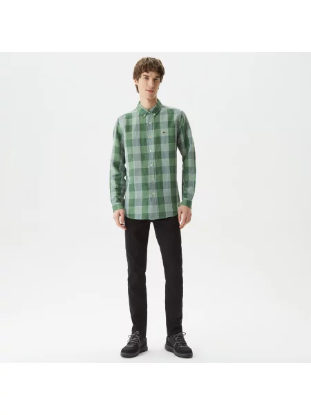 Lacoste сорочка чоловіча зелена