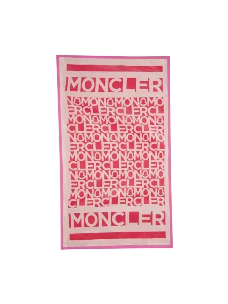 Szal Moncler z nadrukiem różowa