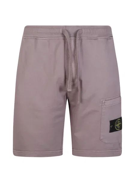 Kratke hlače kargo Stone Island od flisa kamenje ljubičasta