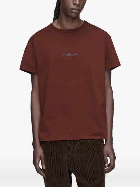 Тениска Maison Margiela бродирана червено