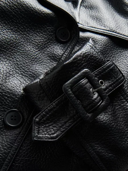 Куртка Reserved с поясом черная