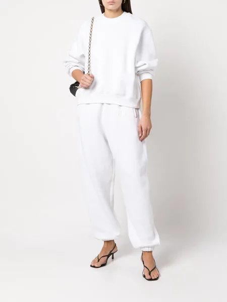 Raštuotos bėgimas kelnės Alexander Wang balta