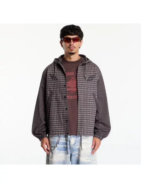 Jachetă Umbro Double Plaid Jacket Dark Brown XL maro