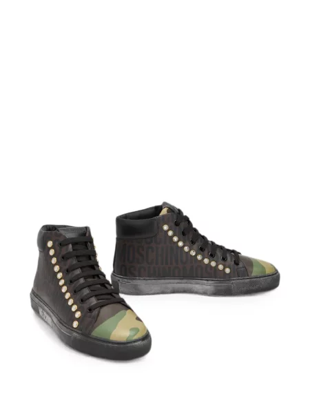 Sneakerși Moschino cu imagine negru