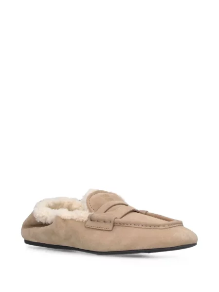 Pantofi loafer Miu Miu din piele de căprioară