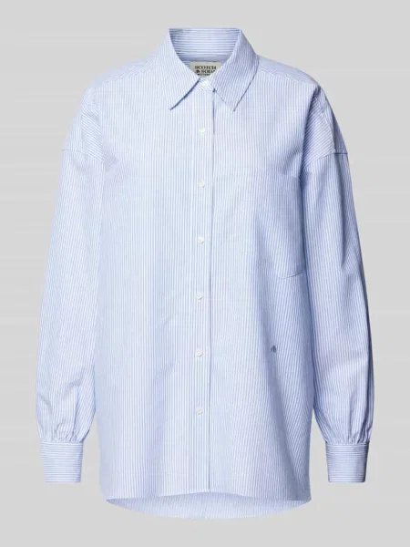 Bluzka z nakładaną kieszenią na piersi i kołnierzykiem koszulowym Scotch & Soda