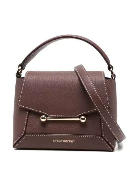Geantă shopper Strathberry din piele maro