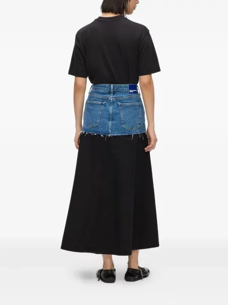 Fustă din denim Karl Lagerfeld Jeans albastru