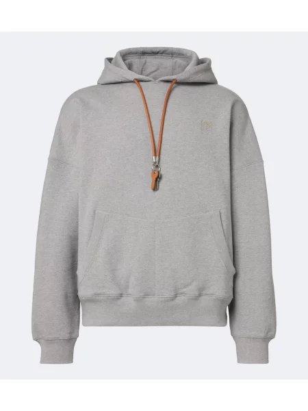 Hanorac cu glugă Loewe din fleece gri