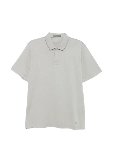 Polo Corneliani scurt verde