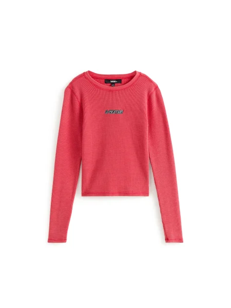 VANS Tričko Teri světle červená / černá bílá