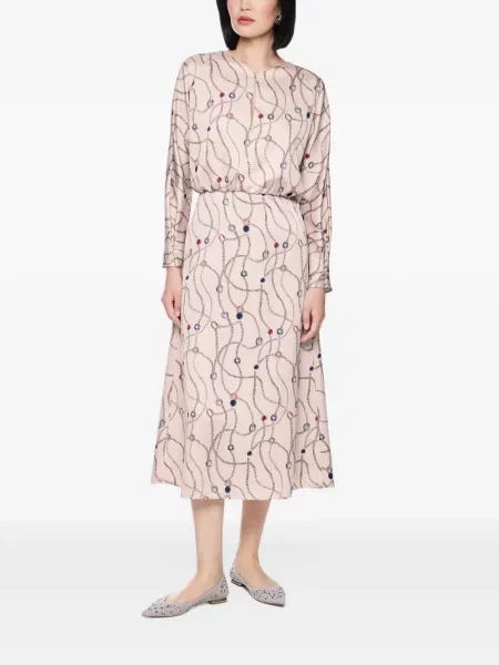 Lung rochie maxi Marccain cu imagine roz