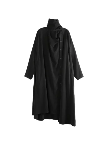 Rochie midi Yohji Yamamoto drapată de costum negru