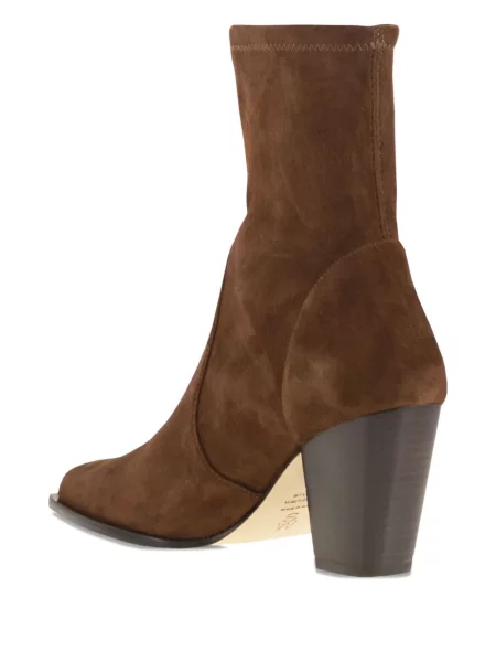 Botine Stuart Weitzman din piele de căprioară maro