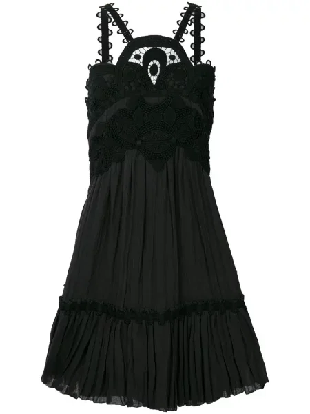 Rochie Chloé cu broderie din dantelă negru