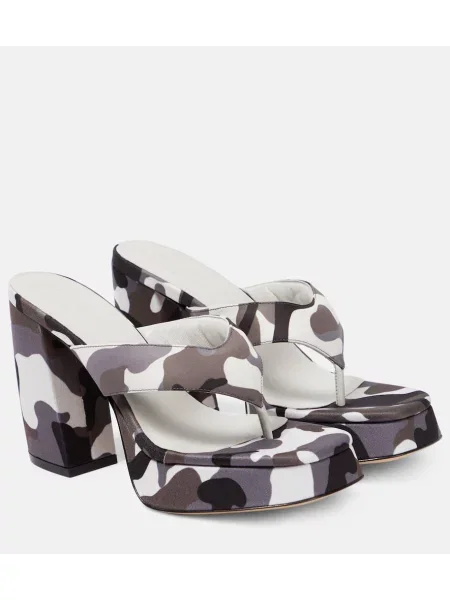 Chiloți tanga Gia Borghini cu model camuflaj