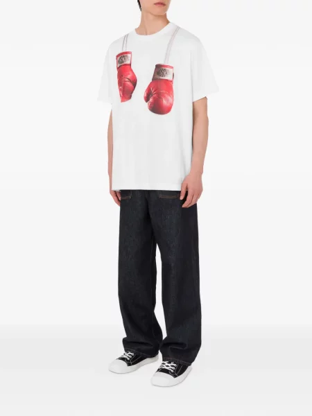 Tricou Moschino cu imagine alb
