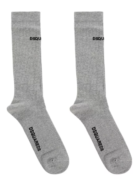 Șosete Dsquared2 cu broderie gri