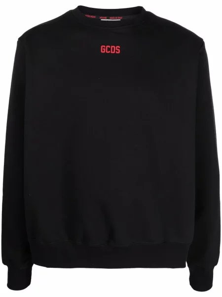 Hanorac crewneck Gcds cu imagine negru