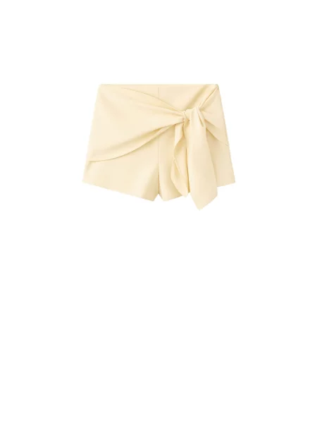 MANGO Pantaloni pastel galben